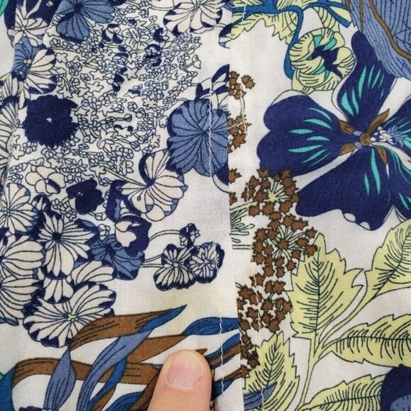 Umgee Womens Boho Floral Tunic Dress Size M Multicolor Bell Sleeve Keyhole Neck - Picture 13 of 14